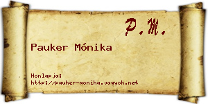Pauker Mónika névjegykártya